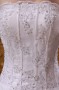 Robe de mariée bustier ornée de applique et paillette en organza
