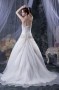 Robe de mariée de luxe décolleté en cœur en organza Ligne A ornée de applique
