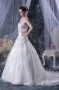 Robe de mariée de luxe décolleté en cœur en organza Ligne A ornée de applique