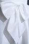Robe de mariée courte col bateau à noeud papillon