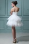 Mini robe de mariée bustier coeur à jupe évasée