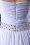 Robe blanche courte bustier cœur drapé pour mariage