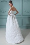 Robe de mariée moderne bustier cœur équipée d'une jupe florale