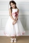 Robe mariage enfant bicolore en tulle ornée de fleur