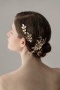 Kit coiffe pour mariée : double pics + peigne cheveux forme feuilles