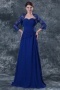 Robe bleu foncé élégante pour mère de mariée ligne-A