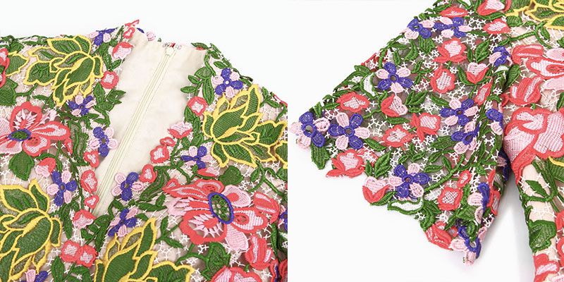 Robe florale décolleté V glamour