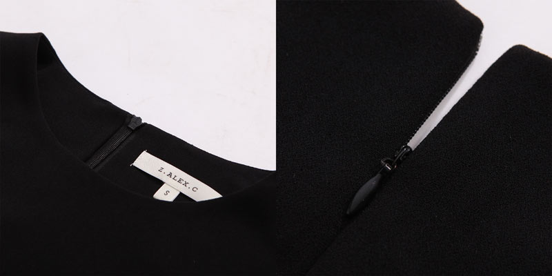 Fermeture éclair de petite robe noire