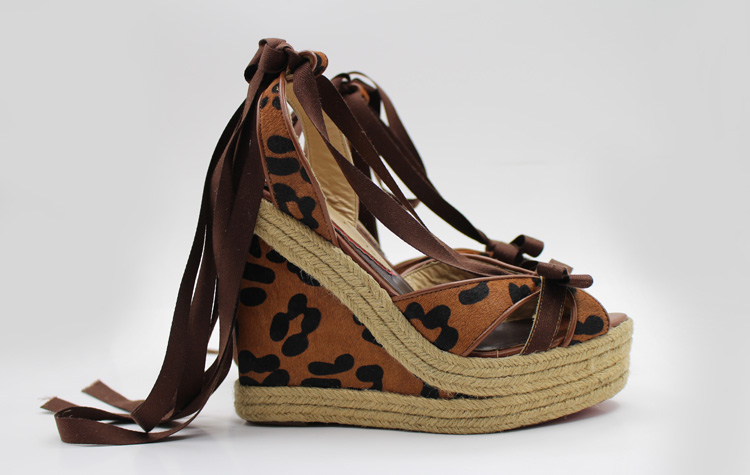 chaussure compensée leopard