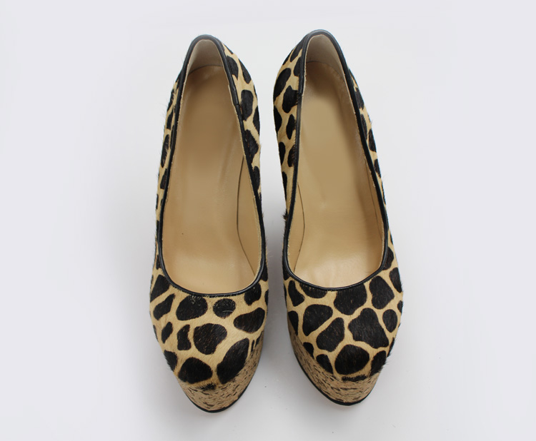 chaussure compensée leopard