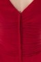 Robe courte rouge col en V avec manche évasée courte