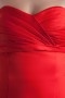 Robe demoiselle d'honneur bustier courte rouge ruché en cœur