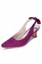 Slingback chic bleu royal avec noeud