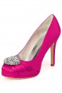 Escarpin plateforme violet pour soirée talon haut détail strass